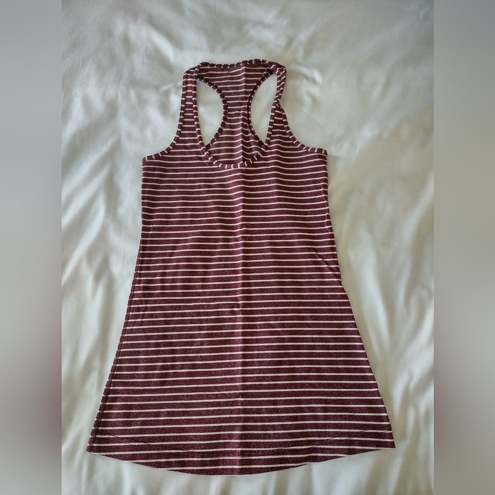 Lululemon Tank Top Long Length In Stripes Size S